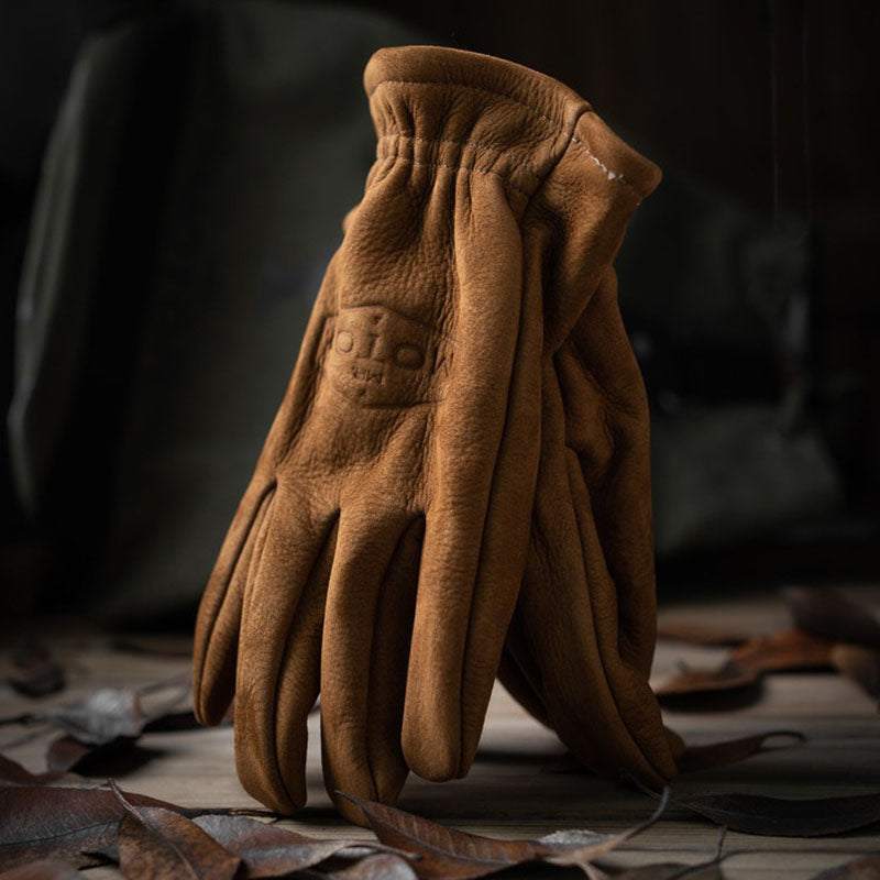 Retro Leather Work Gloves Motorcycle Gloves