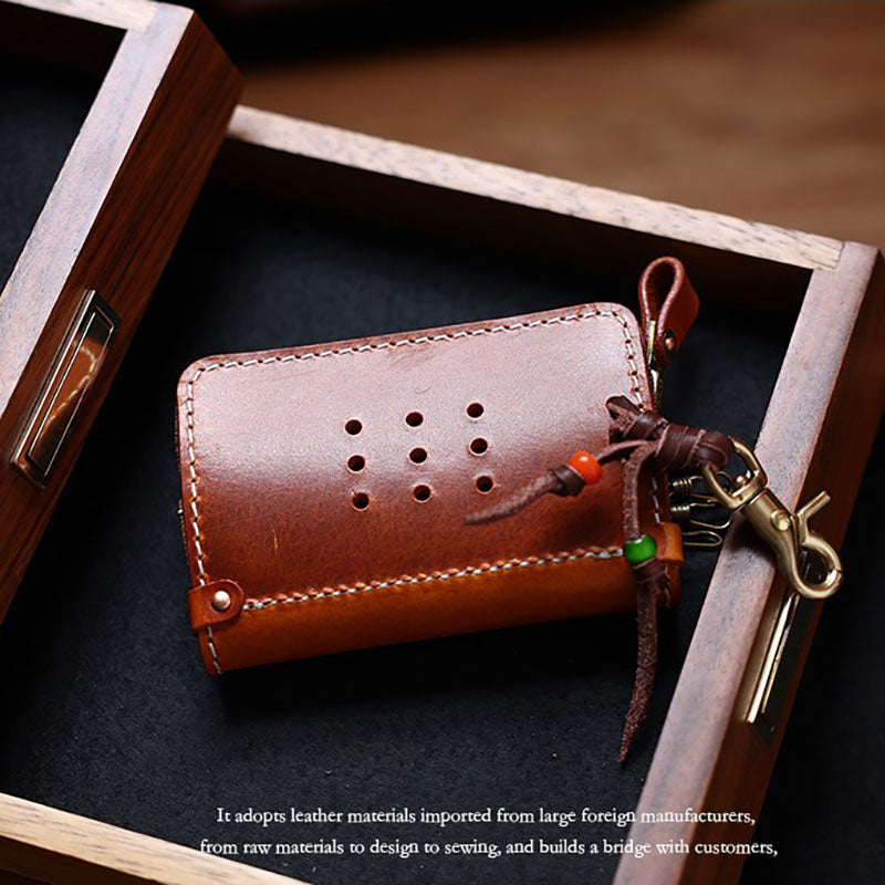 Retro Handmade Leather Key Bags Car Key Bags Card Holder