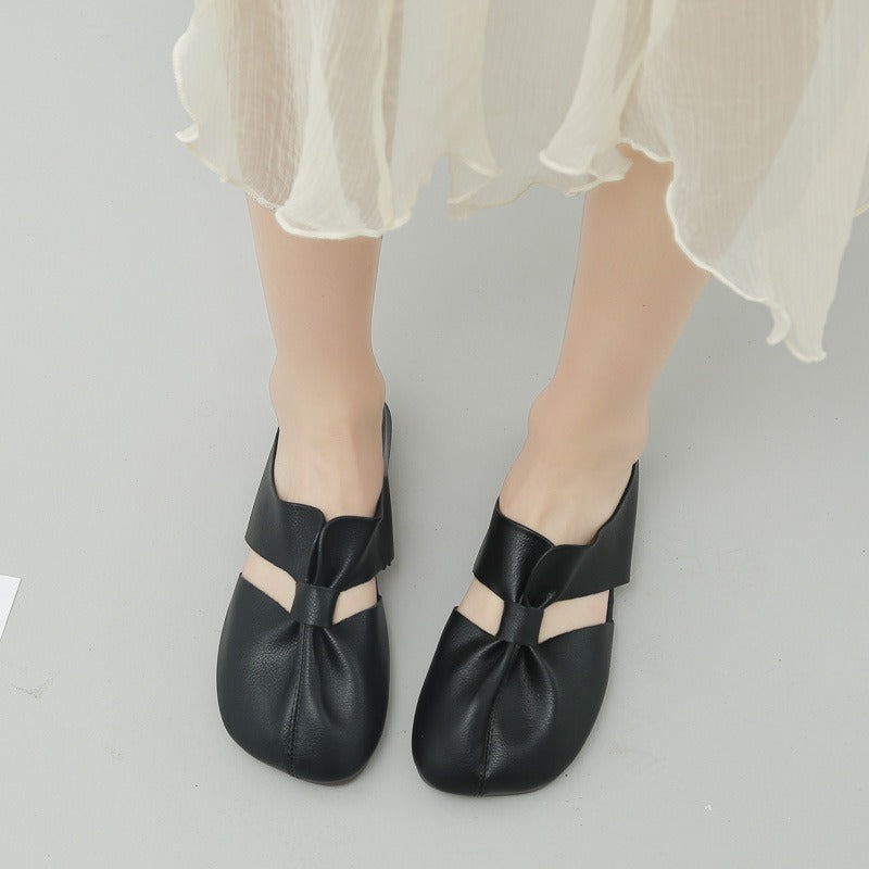 Casual Hollow out Pleated Slipper