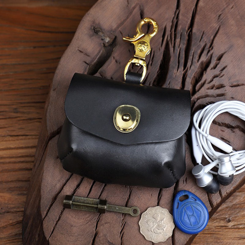Retro Handmade Genuine Leather Portable Buckle Bag