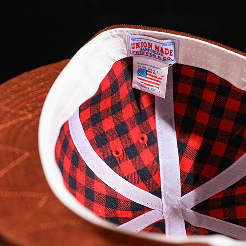 Retro Corduroy Short Brimmed Hat Work Hat