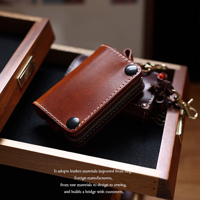 Retro Handmade Leather Key Bags Car Key Bags Card Holder