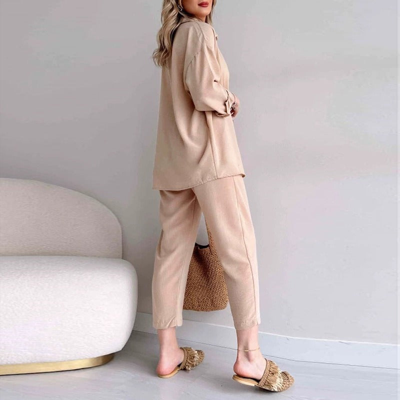 Casual Blouse Nine Sports Harlan Pants Two Piece Suit