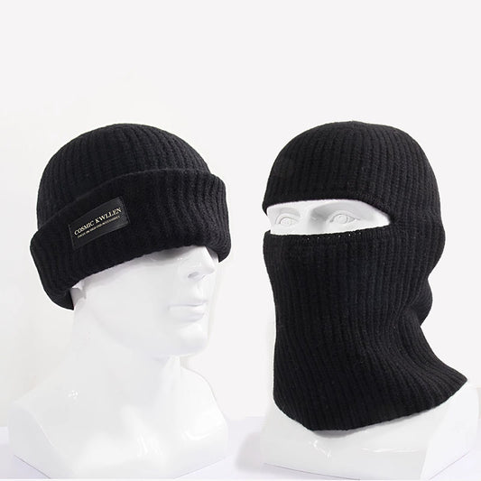 100% Wool Vintage Balaclava Beanie Hat