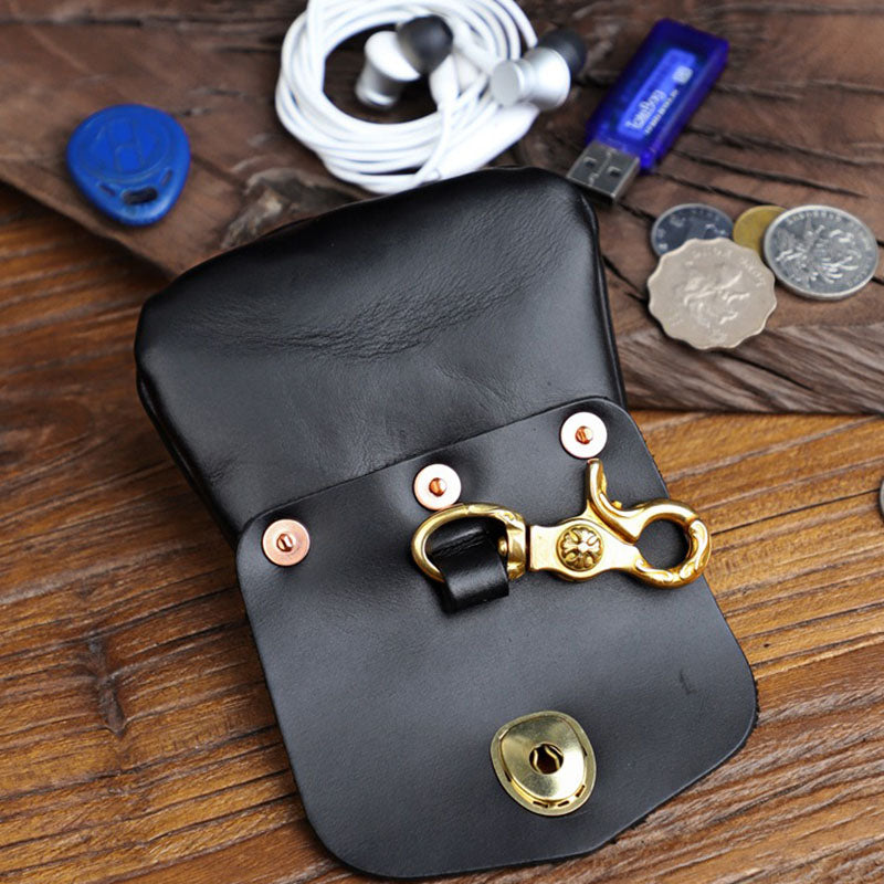 Retro Handmade Genuine Leather Portable Buckle Bag