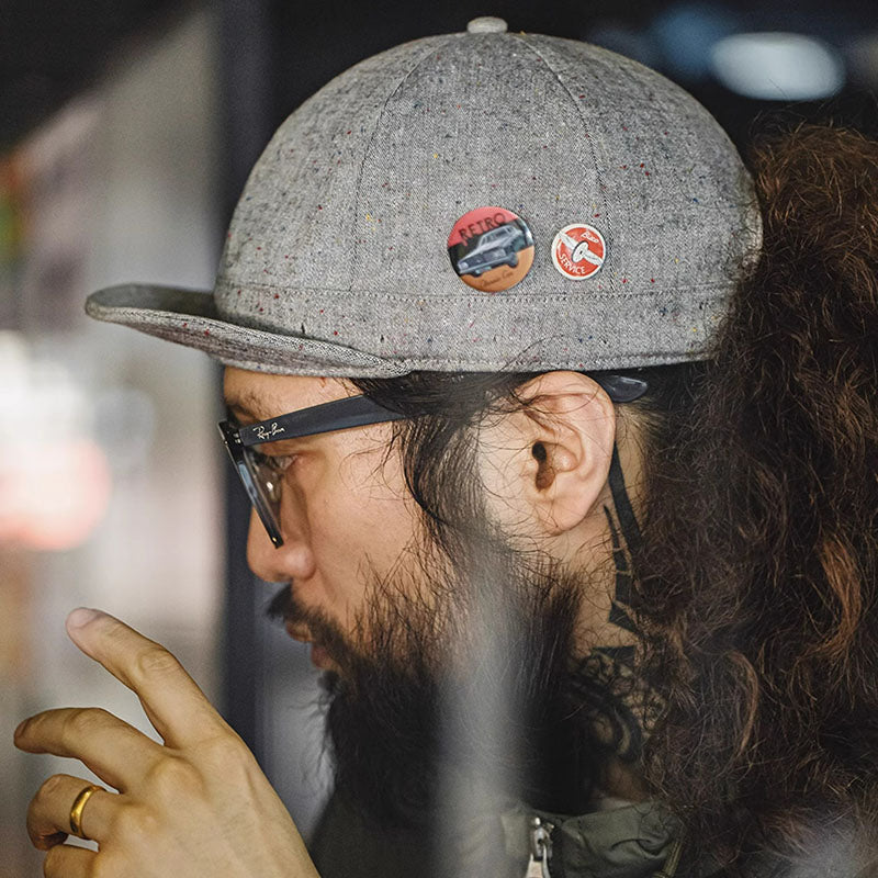 Retro Flip Hat Short Brimmed Baseball Cap