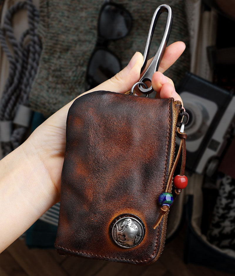 Retro Handmade Genuine Leather Portable Bag