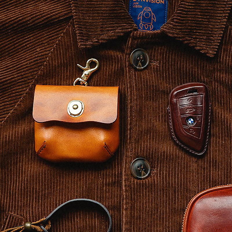 Vintage Handmade Leather Portable Buckle Bag