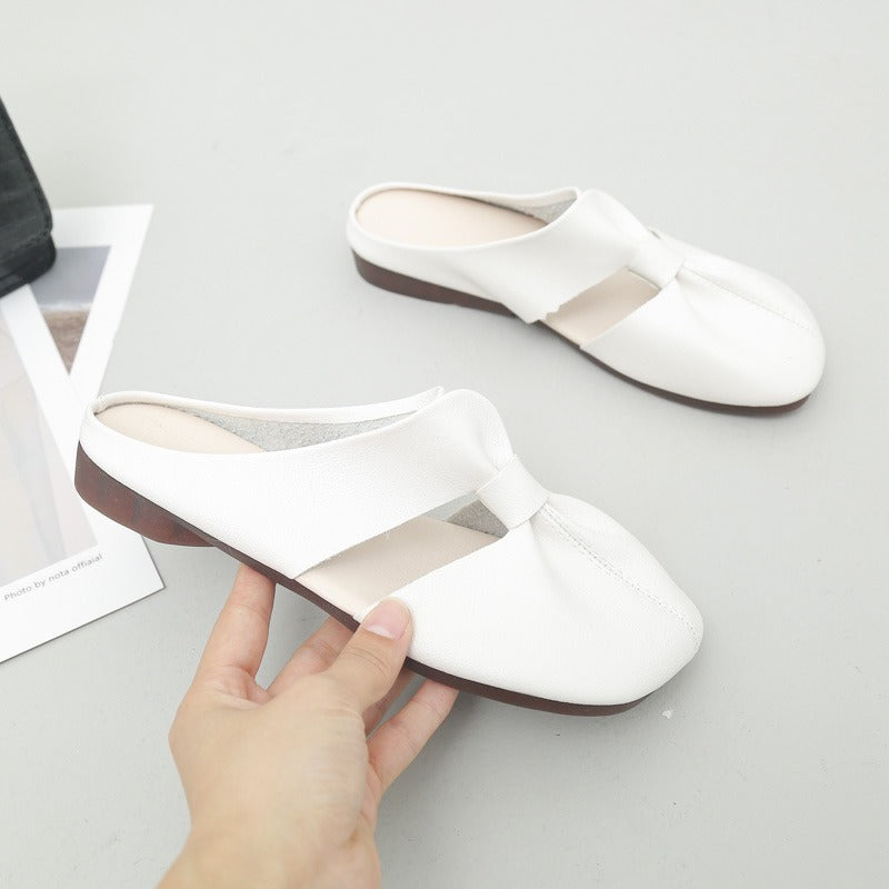 Casual Hollow out Pleated Slipper
