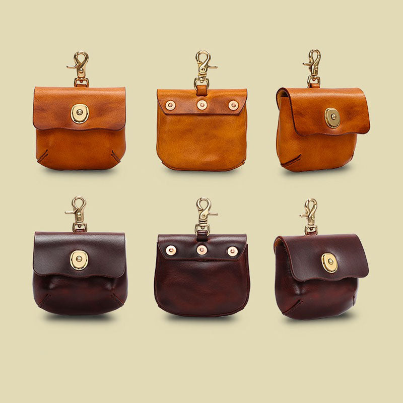 Vintage Handmade Leather Portable Buckle Bag
