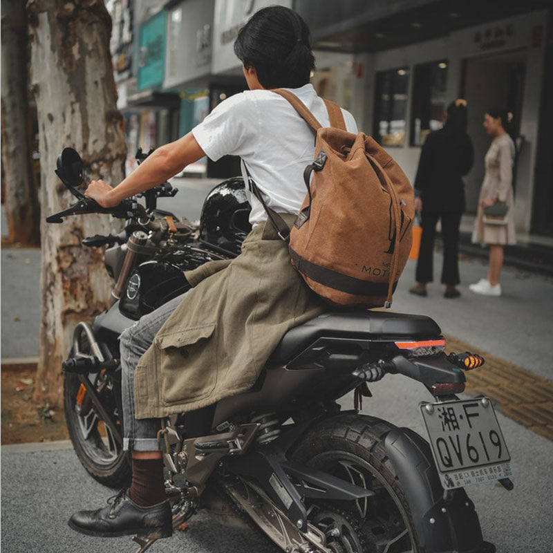 Retro Backpack Rucksack Motocycle Bag
