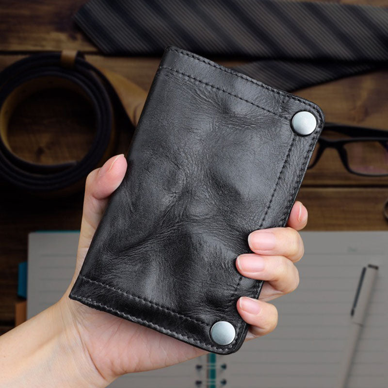 Retro Handmade Genuine Leather Wallet Multi Card Slots Card Holder