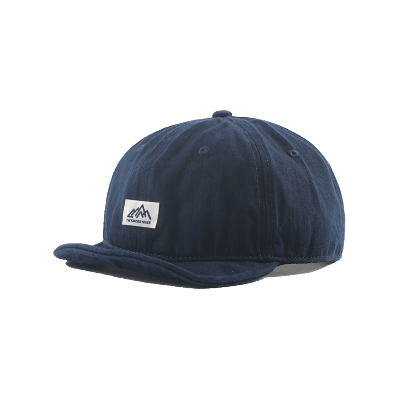Retro Washed Cotton Flip Hat Packable Short Brim Baseball Cap