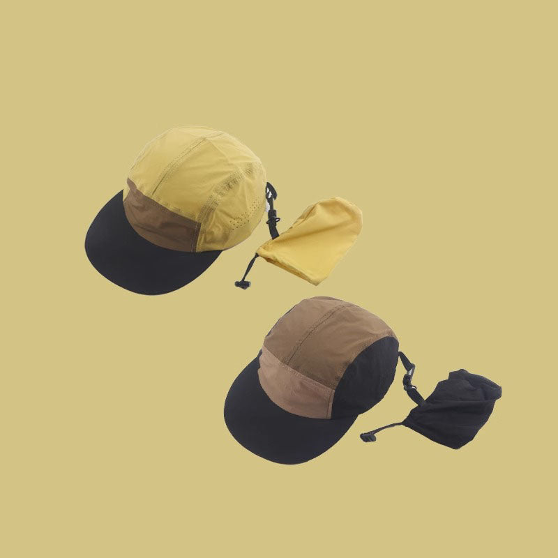 Outdoor Quick Drying Packable Flat Brim Breathable Baseball Cap for Couples