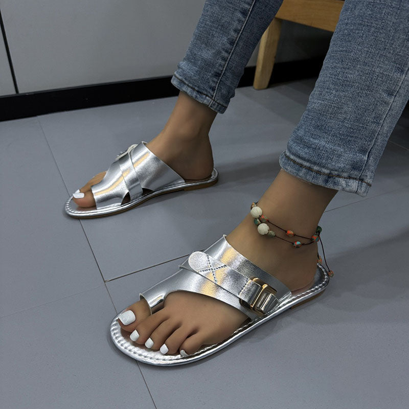 Casual Flat Heeled Women's Slippers