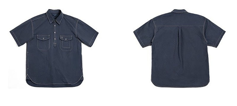 Casual Short Sleeve Shirt Pocket Urban Outdoor Collar Men's Shirt