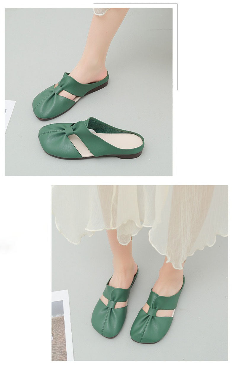 Casual Hollow out Pleated Slipper