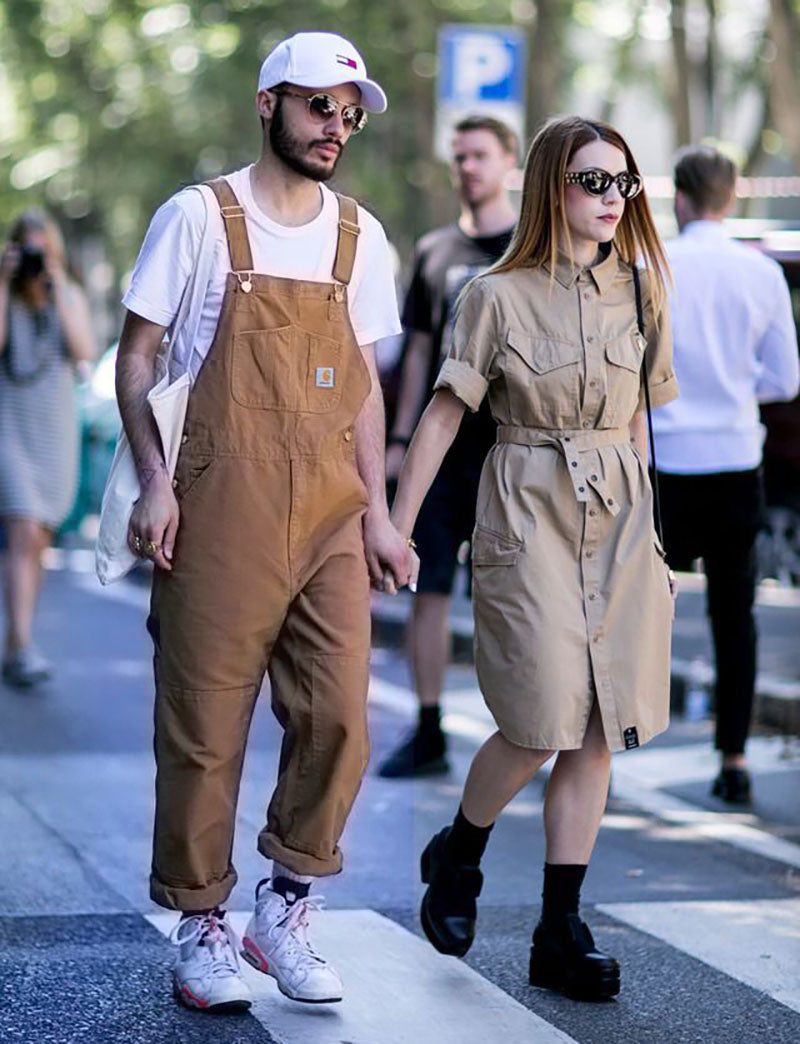 Vintage Casual Worker Style Denim Overalls