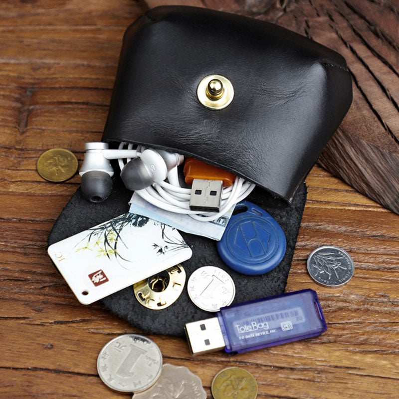 Retro Handmade Genuine Leather Portable Buckle Bag
