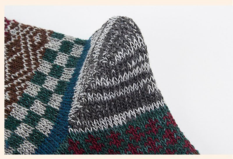 Men's Retro Ethnic Style Wool Socks（5 Pairs)