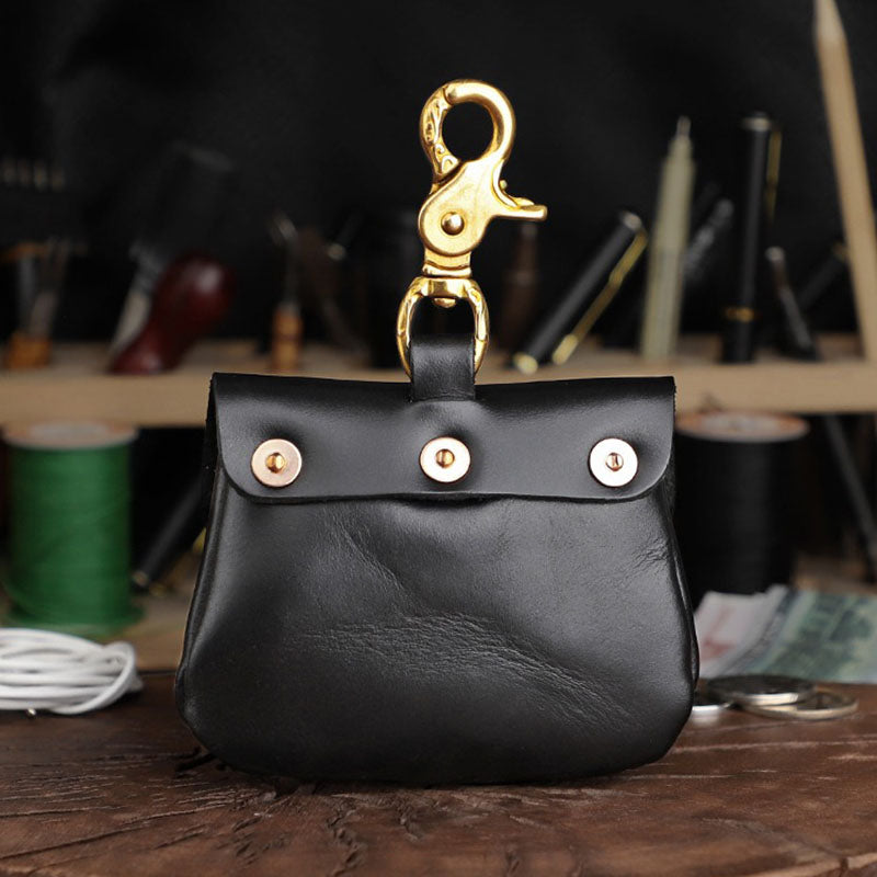 Retro Handmade Genuine Leather Portable Buckle Bag