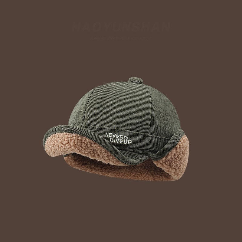 Thick Lamb Wool Peaked Cap Beret Hat