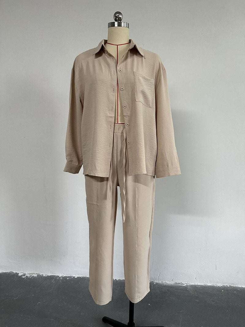 Casual Blouse Nine Sports Harlan Pants Two Piece Suit