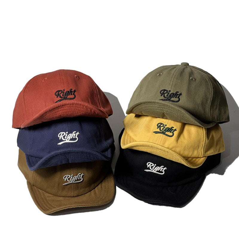 Retro Flip Hat  Casual Short Brim Baseball Cap