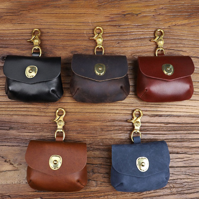 Retro Handmade Genuine Leather Portable Buckle Bag