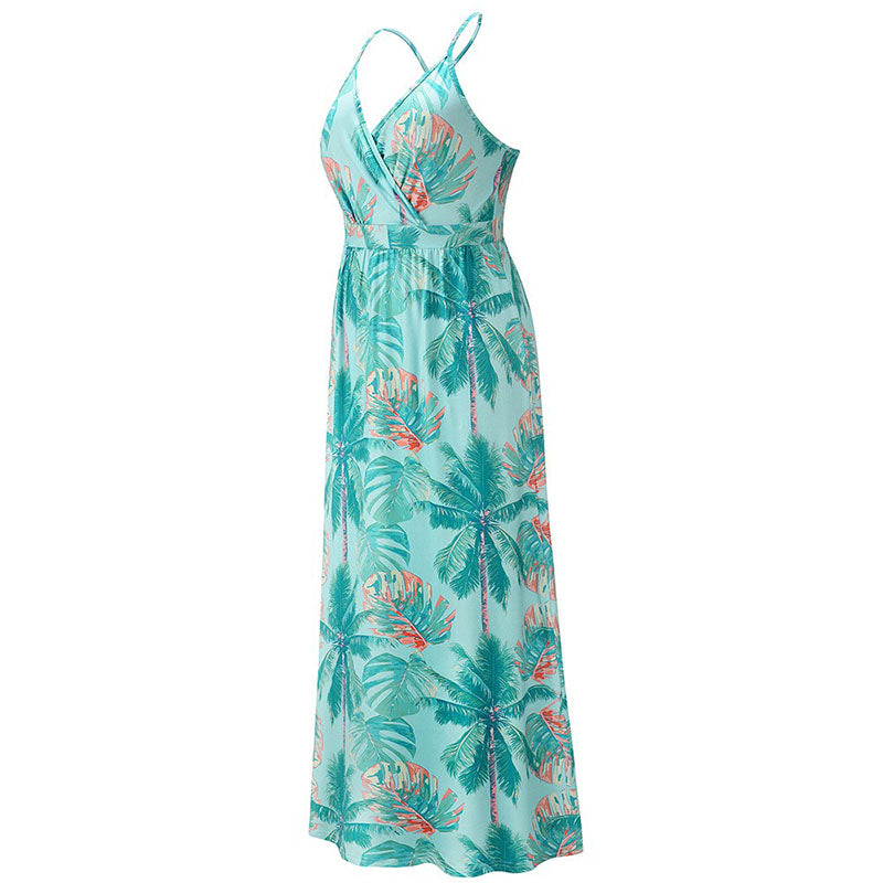 Spring and Summer New Style Dress Bohemian Flower Sling Dress