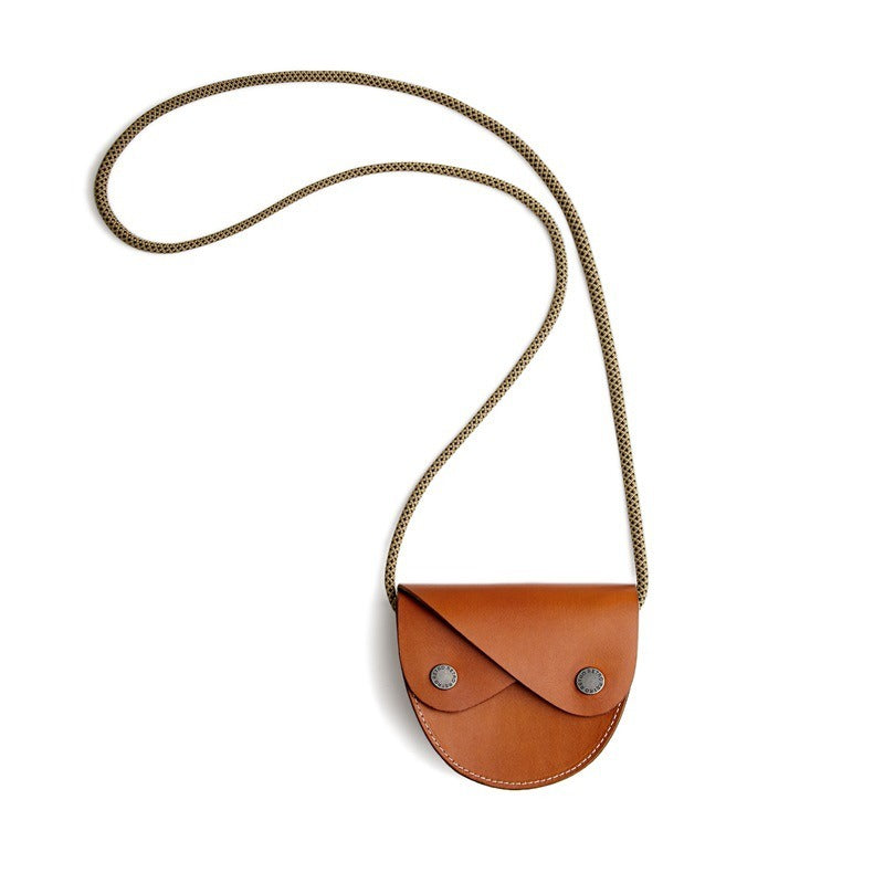Retro Leather Saddle Bag Mini Crossbody Bag