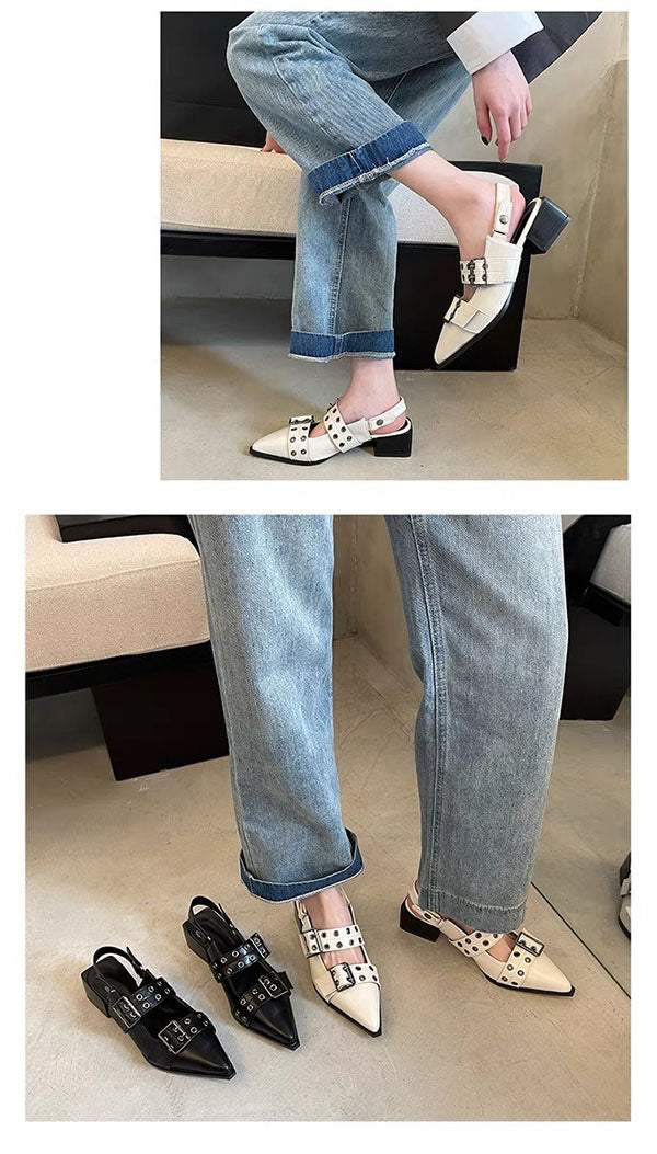 PU Leather High Heel Sandals