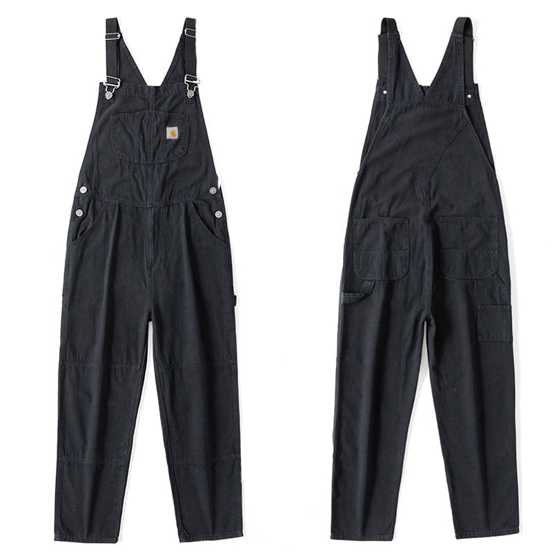 Vintage Casual Worker Style Denim Overalls