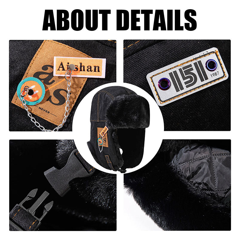 Retro Outdoor Windproof and Warm Hat Aviator Cap