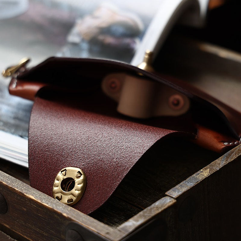 Retro Tanned Leather Glasses Case