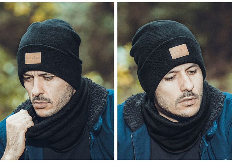 Retro Thermal Wool Knitted Hat & Scarf Set